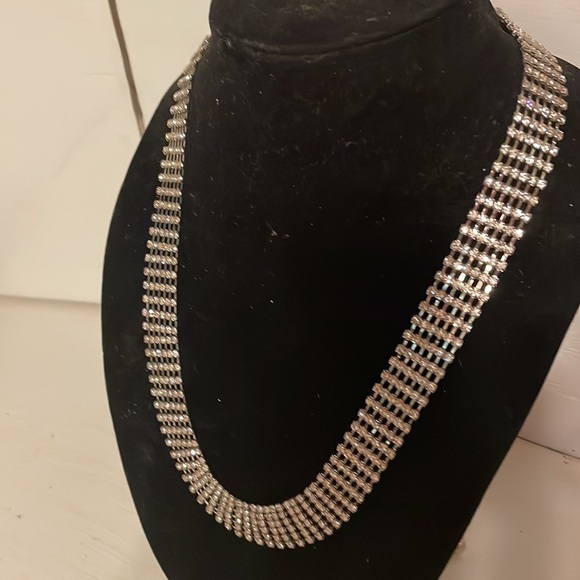 MCM 27” silver tone 6 row w/636 prong set Austrian crystals Tennis necklace - Picture 5 of 14